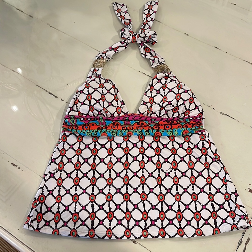 Trina Turk size 8 Tankini halter top.